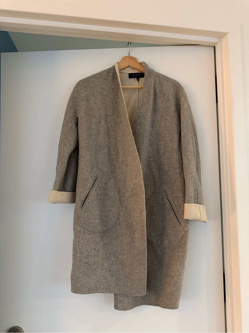 Rag & Bone Gray Open Coat jacket